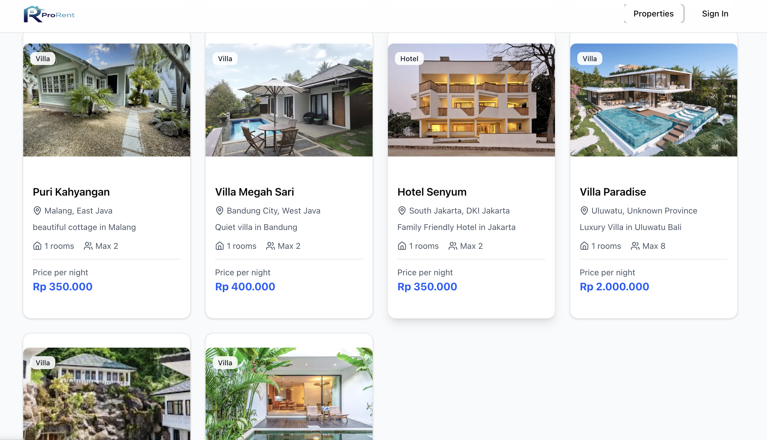Property Listing - ProRent